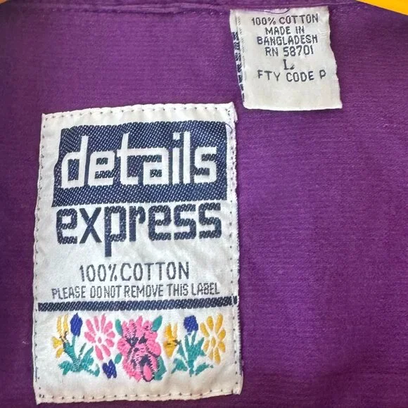 Vintage Details Express Women's Corduroy Shirt - Picture 6 of 7